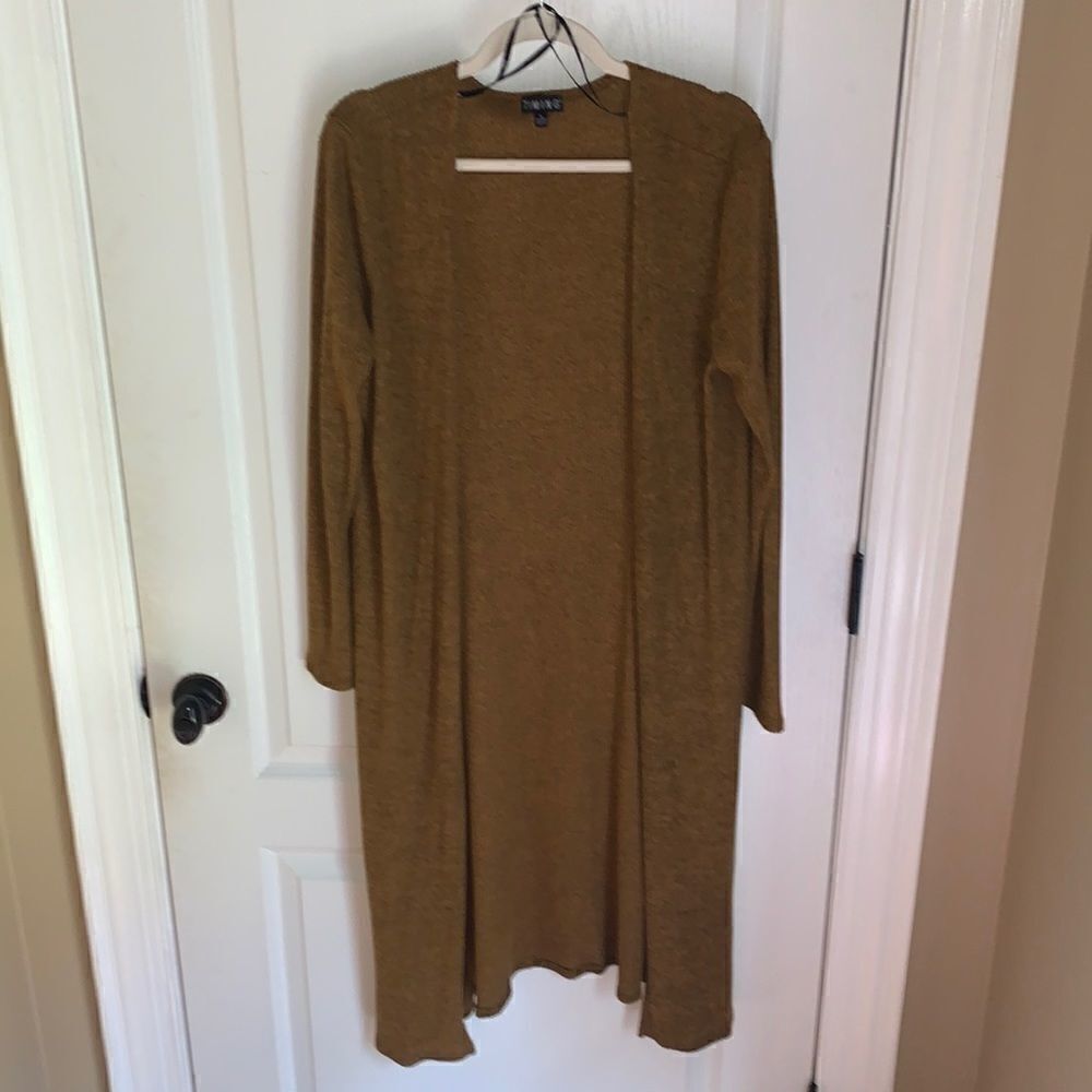New Timing long pumpkin spice brown cardigan